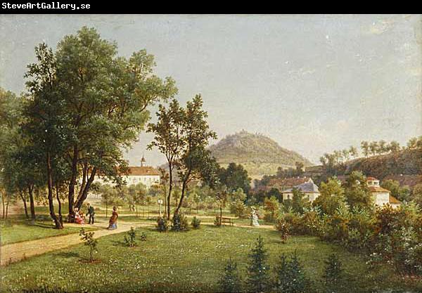 Ernst Gustav Doerell A View of the Doubravka from the Teplice Chateau Park